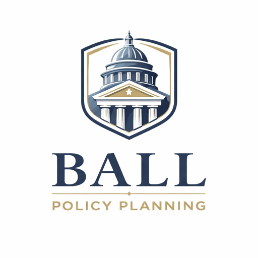 Circular teal and white emblem featuring a stylized mountain and rising arc, representing the Ball Policy Planning brand and its focus on clear, evidence-based policy analysis.